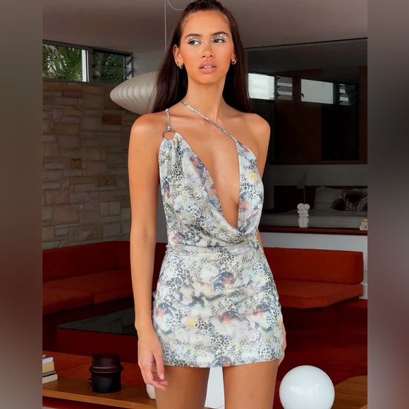 Dresses & Skirts - Peppermayo Exclusive - Bohemian Bliss Mesh Mini Dress - Leopard Luxe